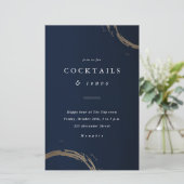 Budget Golden Rings Cocktail Party Einladung (Stehend Vorderseite)