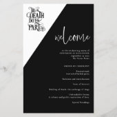 Budget Goth bis Death Do us Part Wedding Programm (Vorderseite)