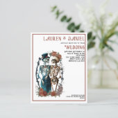 Budget Gothic Beautiful Skeleton QR Code Hochzeit (Stehend Vorderseite)