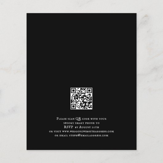 Budget Gothic bis Tod tun uns Teil QR Hochzeit (Rückseite)