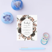 BUDGET Gothic Boho Hochzeit Einladung Flyer (Einzeln)