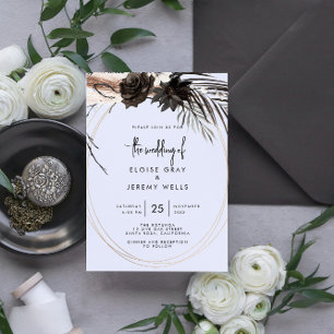 BUDGET Gothic Boho Hochzeit Einladung Flyer