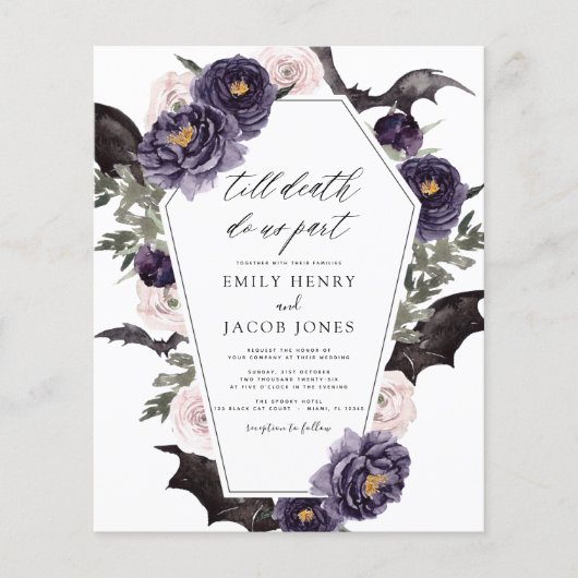 Budget Gothic Halloween Wedding Dark Lila (Vorderseite)