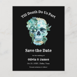 Budget Gothic Halloween Wedding Save the Date Card