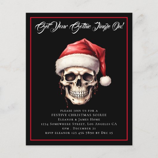 Budget Gothic Skull Weihnachts-Party laden (Vorderseite)