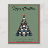 Budget Gothic Tree Frohe Weihnachtskarte (Vorderseite)