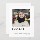 Budget Grad Foto Abschluss Einfache Ankündigung (Vorne/Hinten)