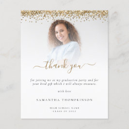 Budget Grad Foto Gold Glitzer Vielen Dank