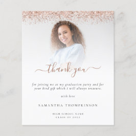 Budget Grad Foto Rose Gold Glitzer Vielen Dank