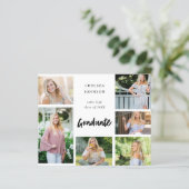 Budget Grad U Multi 6 Foto Graduate Ankündigung (Stehend Vorderseite)