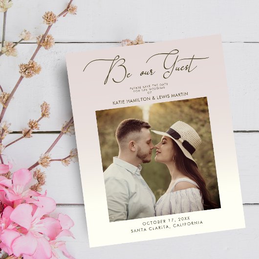 Budget Gradient Wedding Foto ist unser Gästebuch