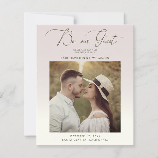 Budget Gradient Wedding Foto ist unser Gästebuch (Vorderseite)