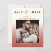Budget Gradient Wedding Photo Whimsical Script (Vorderseite)