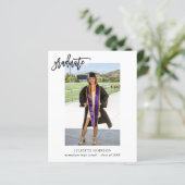 Budget Graduate Calligraphy 2v Foto Ankündigung (Stehend Vorderseite)