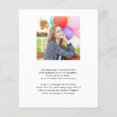 Budget Graduate Class Gold Dots Foto Abschluss (Rückseite)