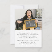 Budget GRADUATE Grad Cap Foto Abschluss Card Mitteilungskarte (Rückseite)
