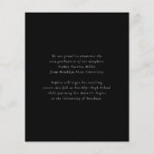 Budget Graduate Script Gold Foto Abschluss (Rückseite)