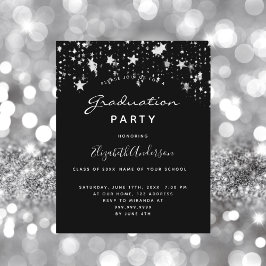 Budget Graduierungsparty Schwarz-weiß Sterne 2025