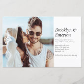 Budget Grand Modern Foto Hochzeit Einladung (Vorderseite)