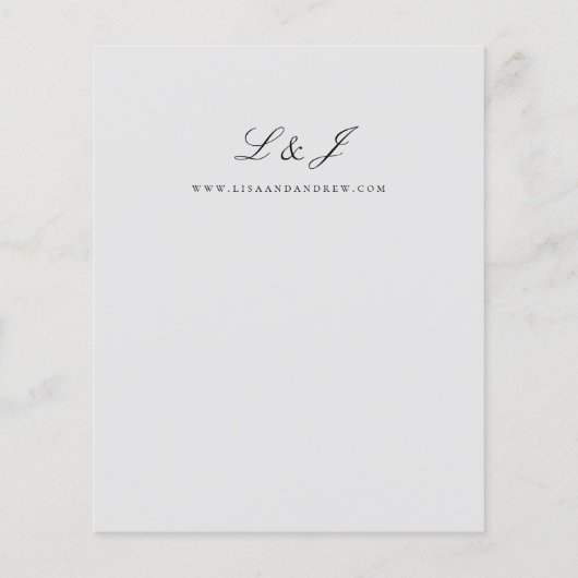 Budget Gray Wedding Flyer (Hinten)