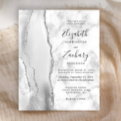Budget Gray White Silver Agate Marmor Hochzeit