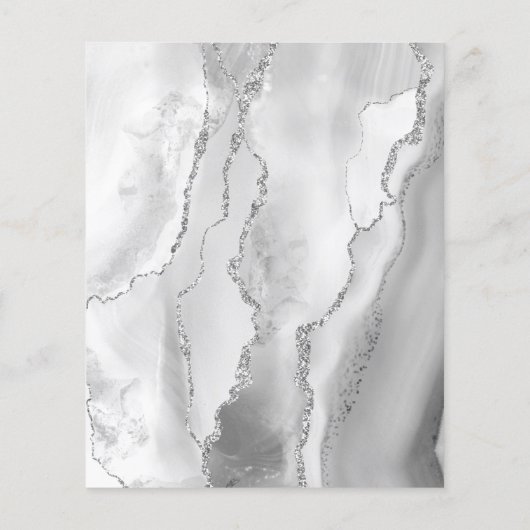 Budget Gray White Silver Agate Mauve Wedding (Rückseite)