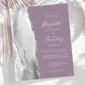 Budget Gray White Silver Agate Mauve Wedding