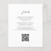 Budget Gray White Silver Agate QR Code Hochzeit (Rückseite)