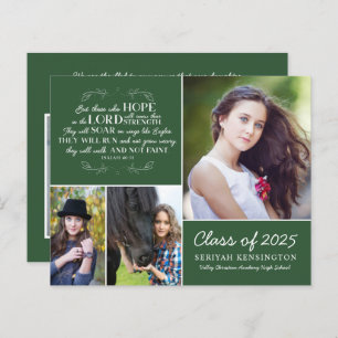 Budget Green Abschluss Bible Verse Foto Collage