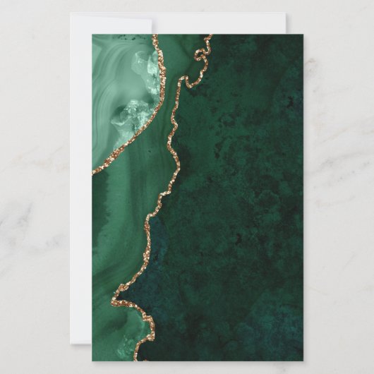 Budget Green Agate Corners Champagne Wedding (Rückseite)