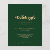 Budget Green and Gold Arch Photo Graduation Party (Rückseite)