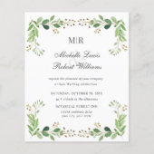 BUDGET Green Blätter Summer Spring Garden Hochzeit (Vorderseite)