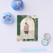 BUDGET Green BOHO Peach Pampas Grass Wedding Flyer (Einzeln)