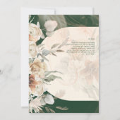 BUDGET Green BOHO Terracotta Florenz Hochzeit Einladung (Rückseite)