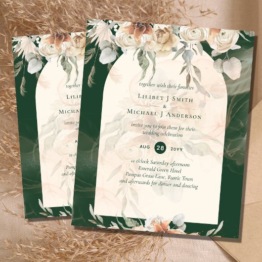 BUDGET Green BOHO Terracotta Florenz Hochzeit Flyer