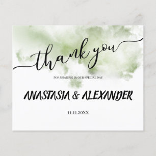 BUDGET/Green/ Dankeschön Karte. Flyer