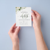 Budget Green Floral Überraschung Geburtstag Einlad Flyer (Gruppe)