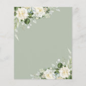 Budget Green Floral Überraschung Geburtstag Einlad Flyer (Hinten)