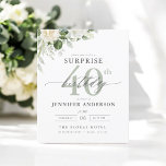 Budget Green Floral Überraschung Geburtstag Einlad Flyer<br><div class="desc">Feiern Sie stilvoll mit einer eleganten, grauen und grünen Blumenüberraschung Geburtstagseinladung. Dieses elegante Design besticht durch sanfte Grautöne und üppig grüne Blumen, die ein ruhiges und dennoch festliches Ambiente schaffen. Die zarten Blumenakzente sorgen für eine Touch von Naturschönheiten, während die moderne Gestaltung sie elegant behalte. Ideal für die Ausrichtung eines...</div>