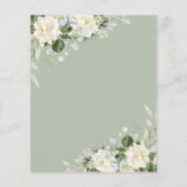 Budget Green Floral Überraschung Geburtstagseinlad (Rückseite)