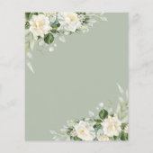 Budget Green Floral Überraschung Geburtstagseinlad (Rückseite)