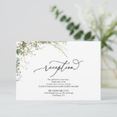 Budget green Florals Bridgerton Bridal Shower Begleitkarte (Stehend Vorderseite)