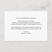 Budget green Florals Bridgerton Bridal Shower Begleitkarte (Rückseite)