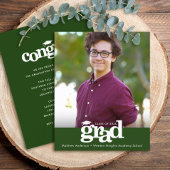 Budget Green Foto Abschluss Bold Cap Einladung