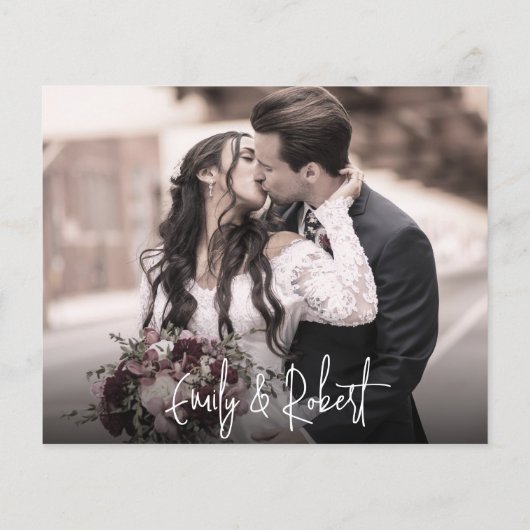 Budget Green Foto Wedding Danke, Script Flyer (Hinten)