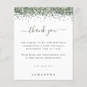 Budget Green Glitzer Foto Sweet 16 Danke (Vorderseite)