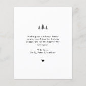 Budget Green Gold 4 Foto Collage Weihnachtskarte (Rückseite)