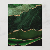 Budget Green Gold Agate 50th Anniversary Invite (Rückseite)