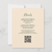 Budget Green Gold Agate Champagne QR Code Hochzeit (Rückseite)
