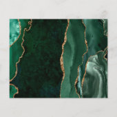 Budget Green Gold Agate Dunkle Hochzeit speichern  (Rückseite)